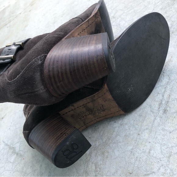 Paul Green Ankle Boots Booties Brown Suede Heeled Size UK 6.5 US 9 - Picture 4 of 6